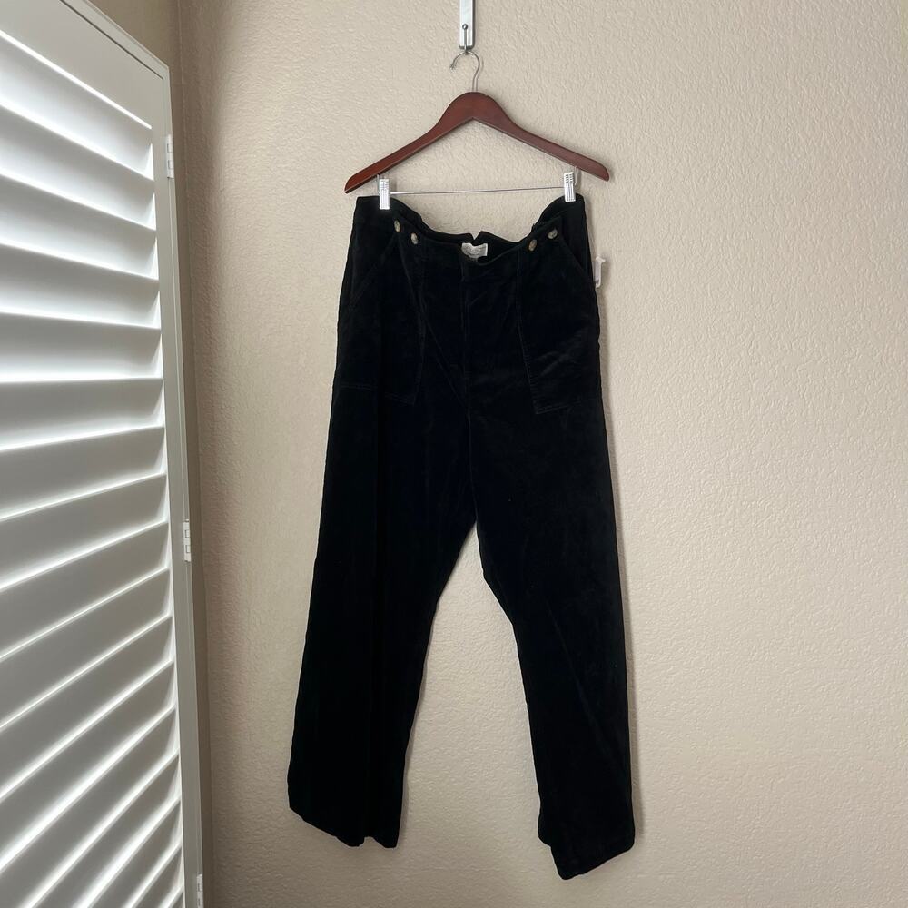 Anthropologie Pilcro The Kit Trouser Corduroy Pant Sailor 26W Plus New NWT Black - Picture 4 of 10